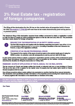 3% Real Estate tax registration of foreign companies
