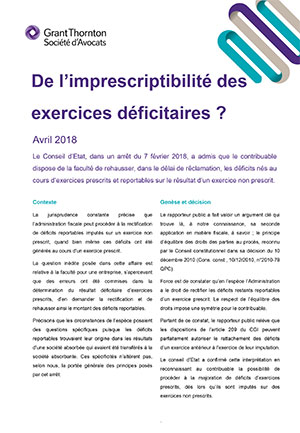 Majoration des déficits reportables