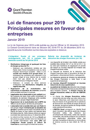 Loi de finances pour 2019