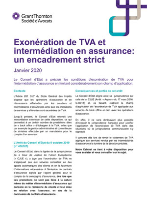 Exonération de TVA et intermédiation en assurance : un encadrement strict