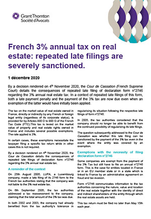 French 3% annual tax on real estate