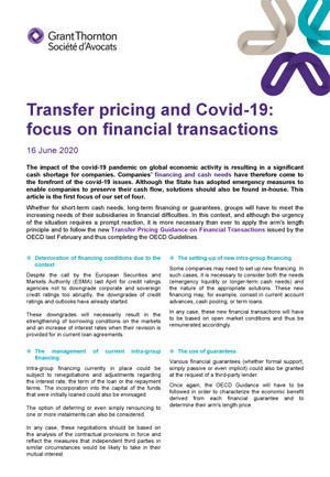 Transfer pricing and Covid-19