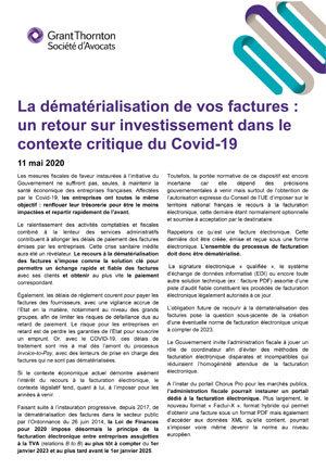 La dématérialisation de vos factures