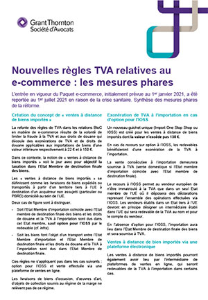Nouvelles règles TVA relatives au e-commerce : les mesure phares