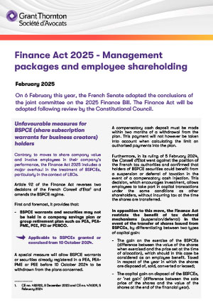 Finance Act 2025 - Management packages and employee shareholding