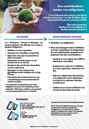 Eco-contributions toutes vos obligations