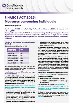 FINANCE ACT 2025: Measures concerning individuals