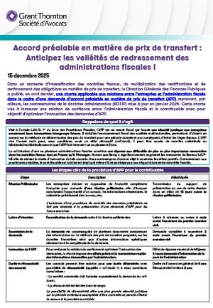 Accord préalable en matière de prix de transfert 