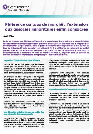 Référence au taux de marché 