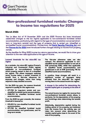 Non-professional furnished rentals