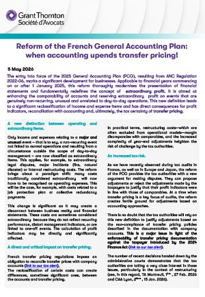Reform of the French General Accounting Plan
