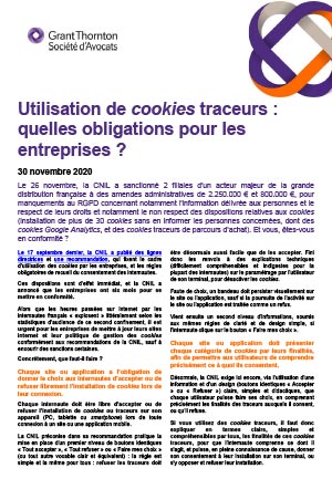 Utilisation de cookies traceurs : quelles obligations pour les entreprises ?