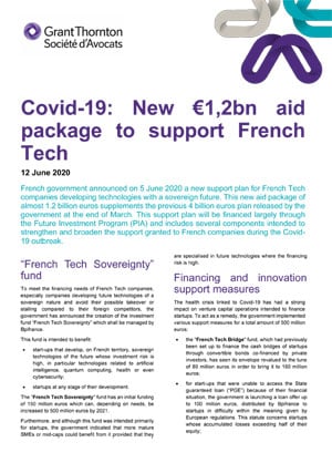Covid-19: New €1,2bn aid package to support French Tech