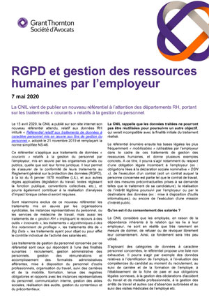 RGPD et gestion des ressources humaines par l’employeur