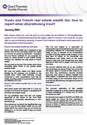 Trusts and French real estate wealth tax