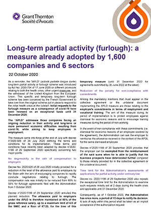Long term partial activity (furlough): a measure already adopted by 1,600 companies and 6 sectors