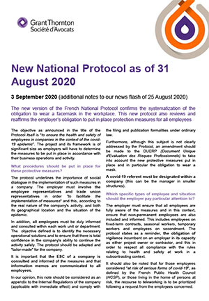 New National Protocol as of 31 August 2020