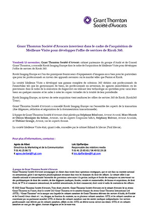 Ricoh Imaging Europe conseillé par Grant Thornton Société Avocats 