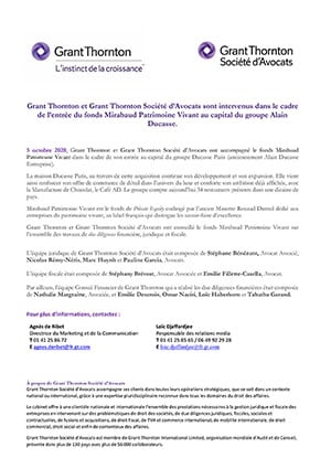 Entrée de Mirabeau Patrimoine Vivant au capital du groupe Alain Ducasse